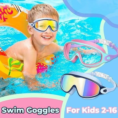 🔥Last Day Promotion 49% OFF-🔥HD children's large frame waterproof and anti-fog swimming goggles