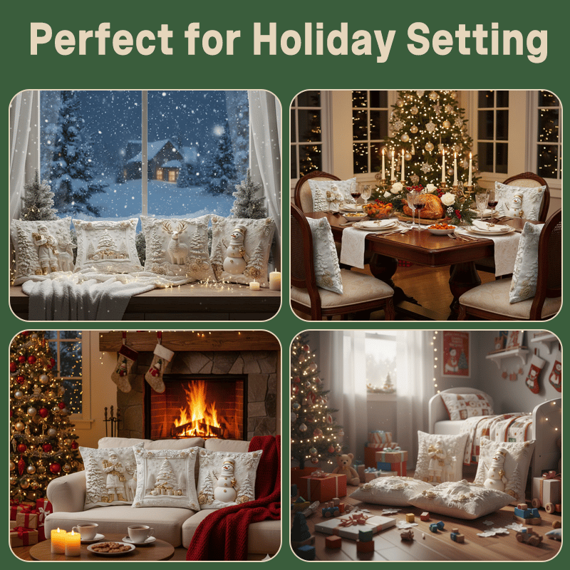 🎅🎁 Festive Christmas Cushion Cover