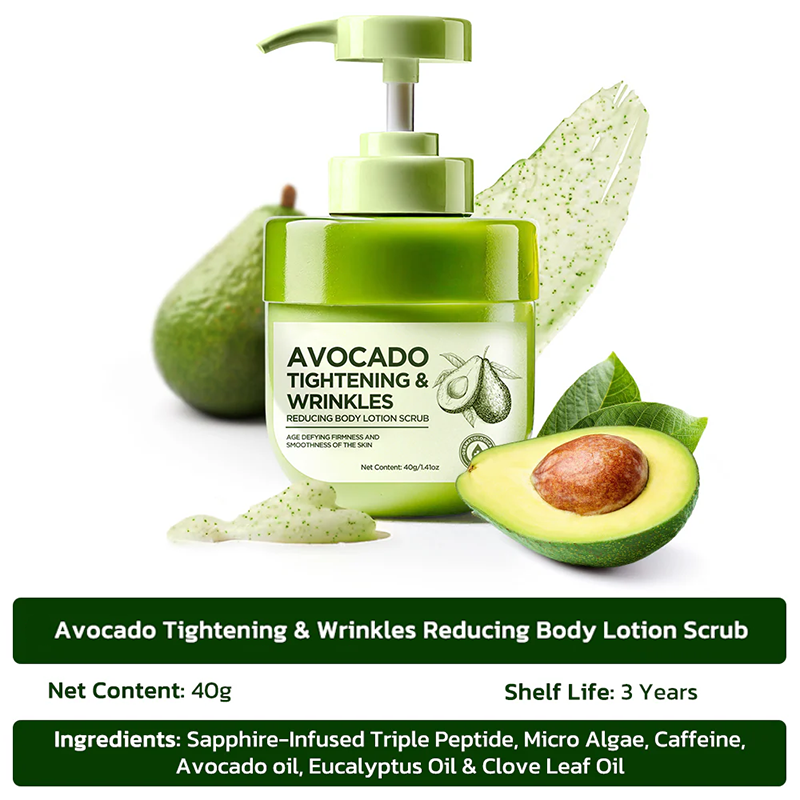 Avocado Tightening & Wrinkles Reducing Body Lotion Scrub