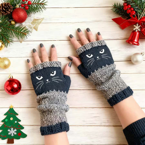 💥Buy 2 Get 1 Free — Cute Women’s Knitted Cat Gloves🐱