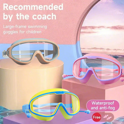 🔥Last Day Promotion 49% OFF-🔥HD children's large frame waterproof and anti-fog swimming goggles