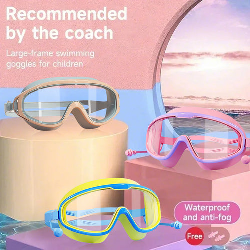 🔥Last Day Promotion 49% OFF-🔥HD children's large frame waterproof and anti-fog swimming goggles