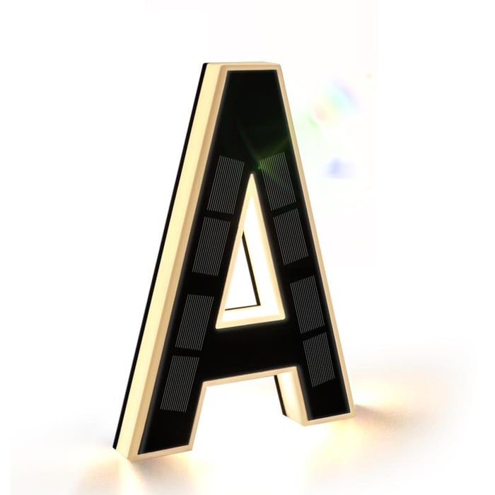 Wireless Solar Powered Lighted House Numbers – No Wires, No Installation Needed!