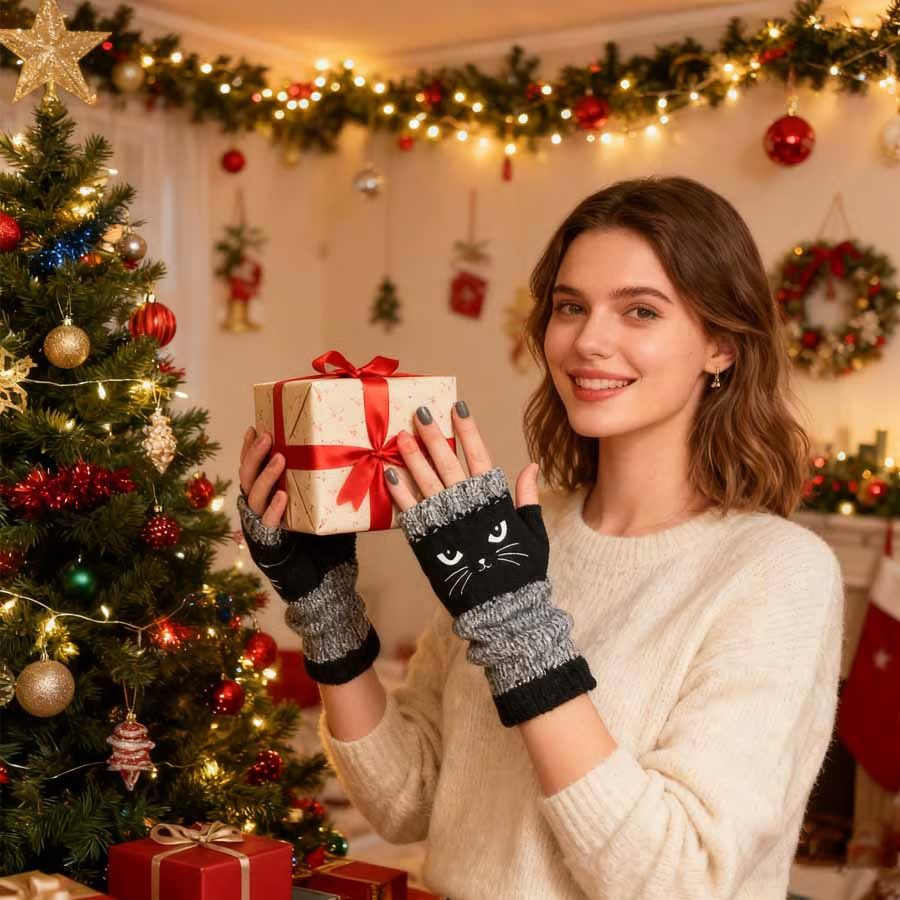 💥Buy 2 Get 1 Free — Cute Women’s Knitted Cat Gloves🐱