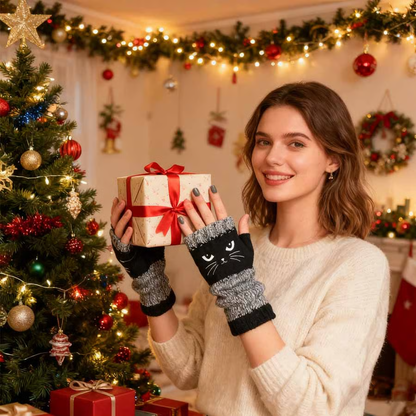 💥Buy 2 Get 1 Free — Cute Women’s Knitted Cat Gloves🐱