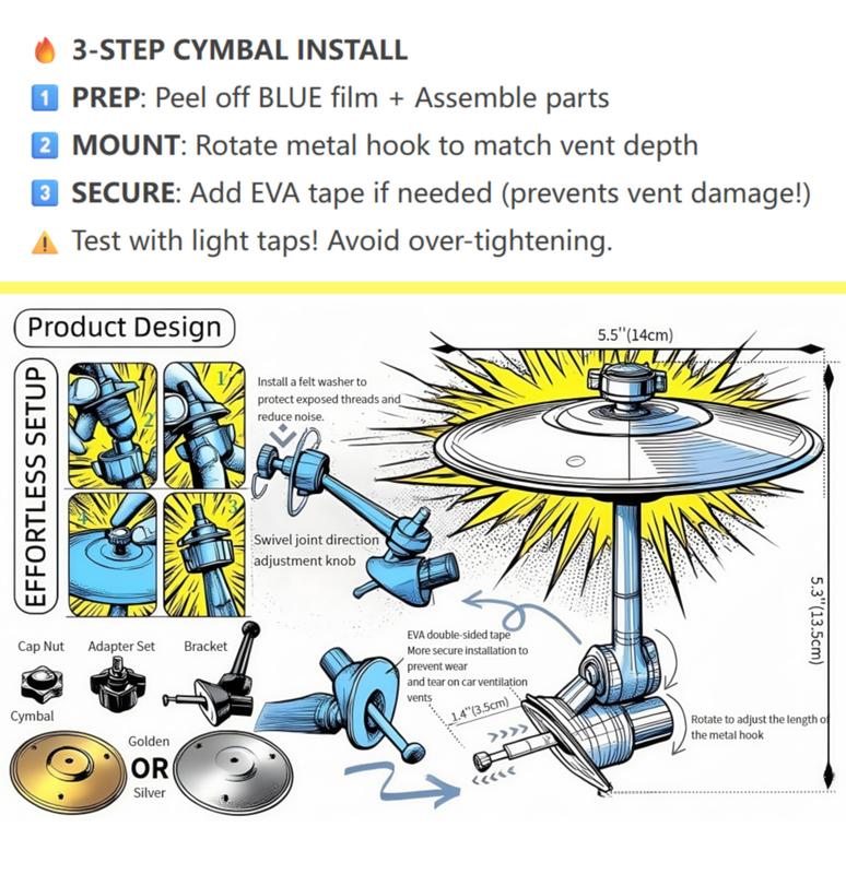 🚗 Add Rhythm to Your Ride - Car Crash Cymbal