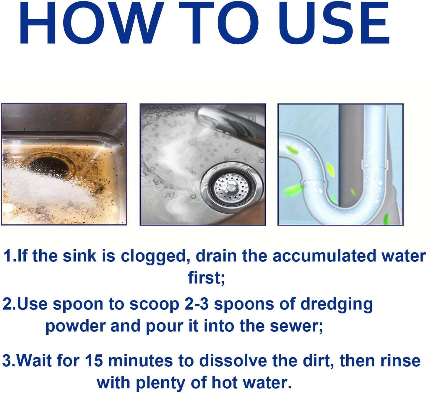 ⏰Limited Time Sale - 49% OFF🔥Powerful Pipe Dredging Agent for Kitchen and Toilet Pipelines