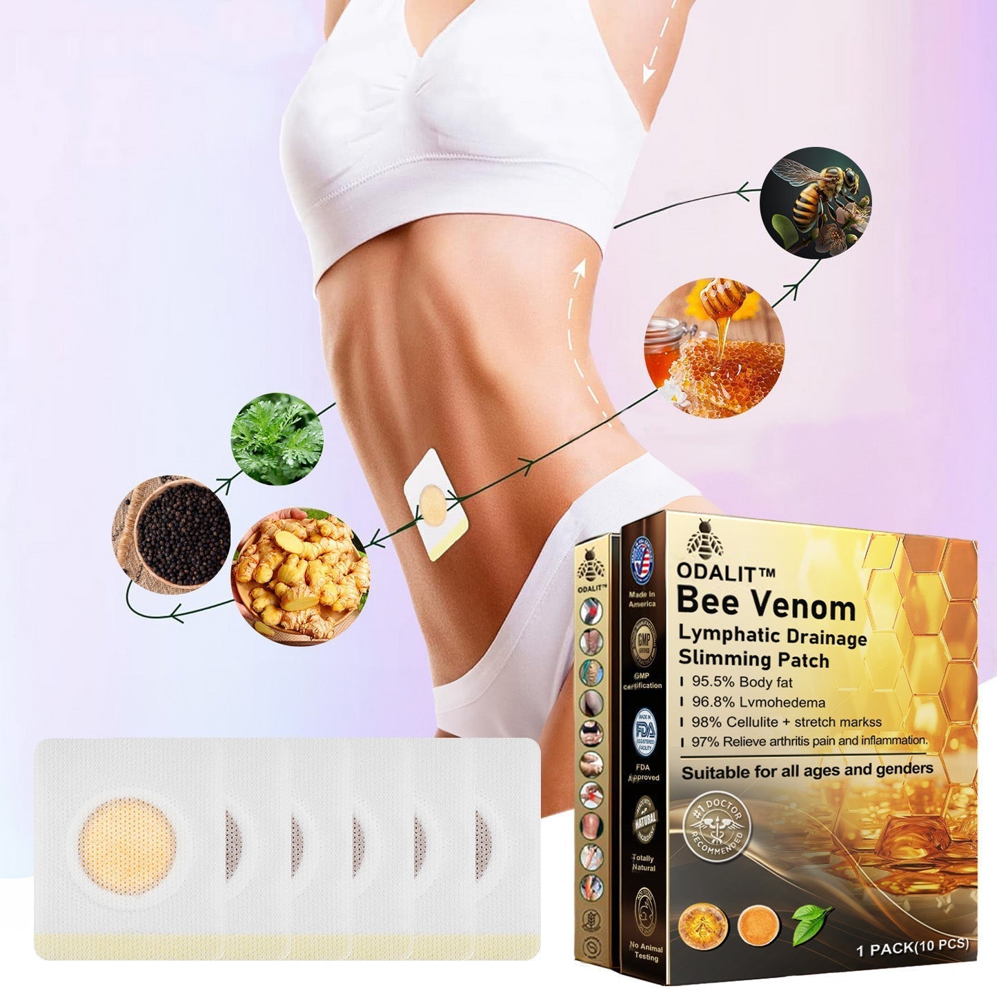 ODALIT™ Bee Venom Lymphatic Drainage Slimming Patch