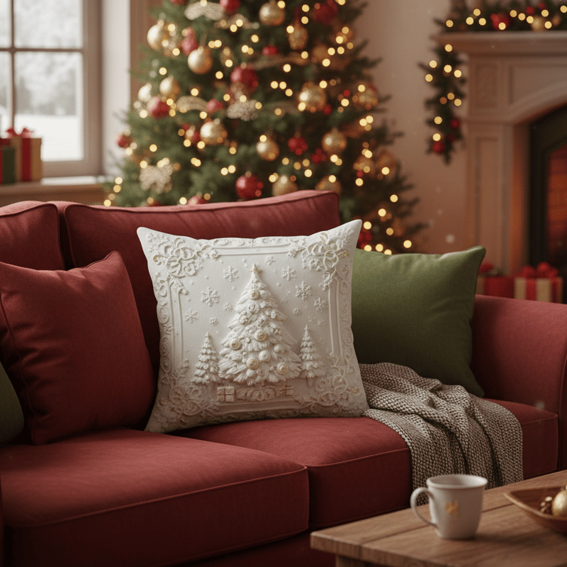 🎅🎁 Festive Christmas Cushion Cover