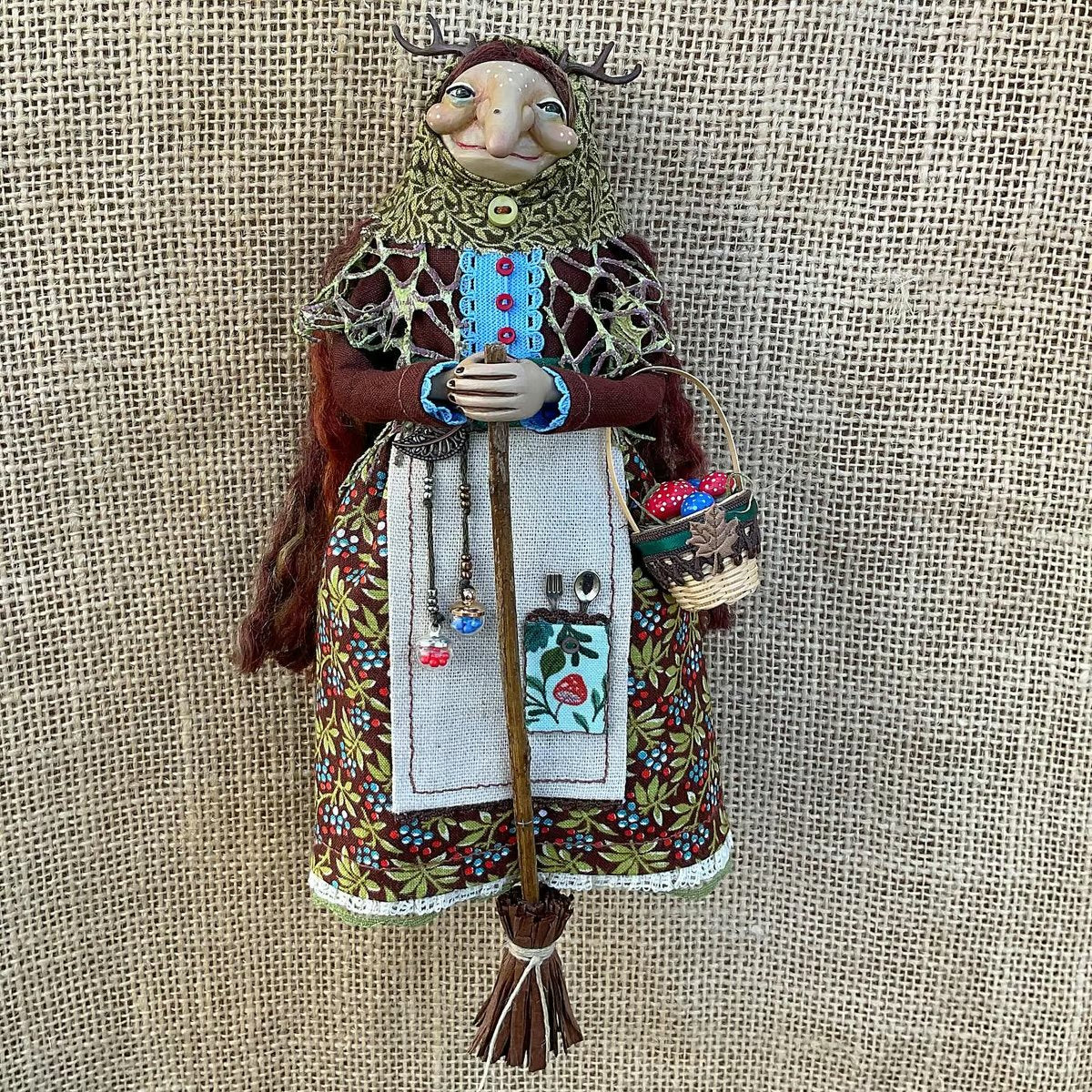 🔥 Handmade Kitchen Witch Doll🎁