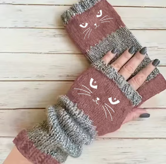 💥Buy 2 Get 1 Free — Cute Women’s Knitted Cat Gloves🐱