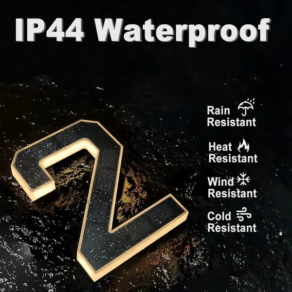 Wireless Solar Powered Lighted House Numbers – No Wires, No Installation Needed!