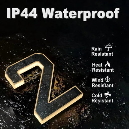 Wireless Solar Powered Lighted House Numbers – No Wires, No Installation Needed!