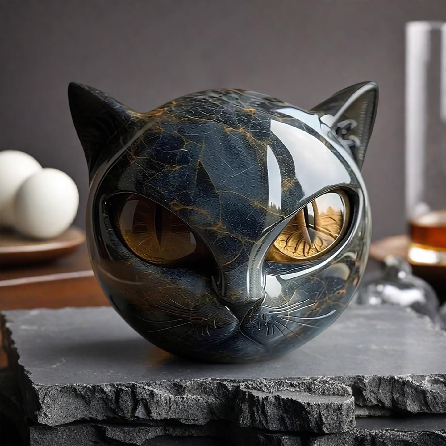 🎉Hot Sale 49% OFF🎉Luxury Black Cat Stone Sculpture