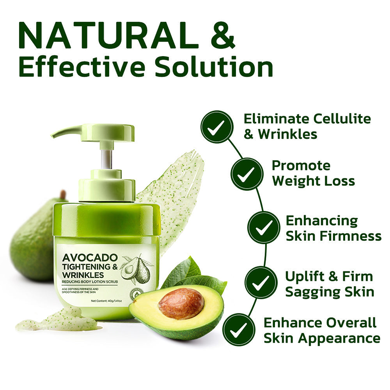 Avocado Tightening & Wrinkles Reducing Body Lotion Scrub