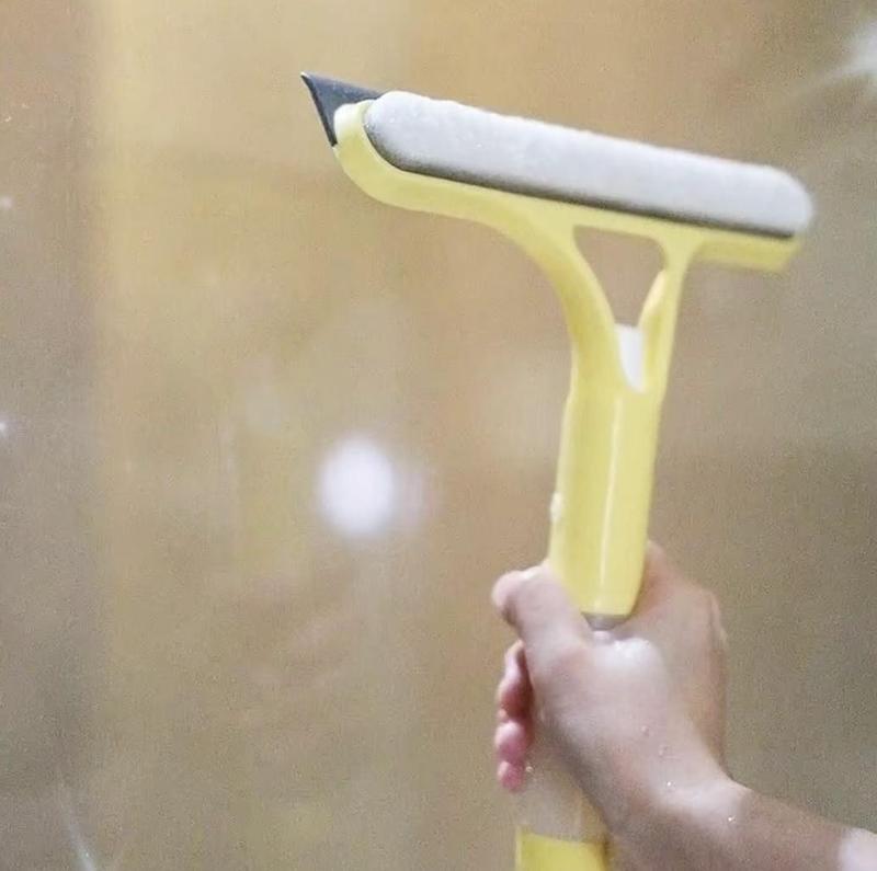 ✨3-in-1 Window Cleaner: Spray + Scrub + Squeegee for Home & Car✨