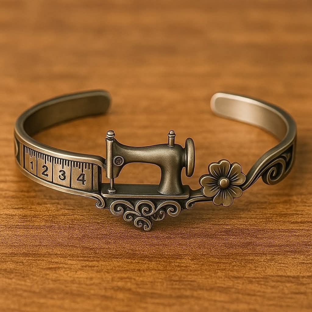 💖🎁2026 Mother's Day Gifts 50% Off--Sewing Machine Bracelet & Ring Set🧵