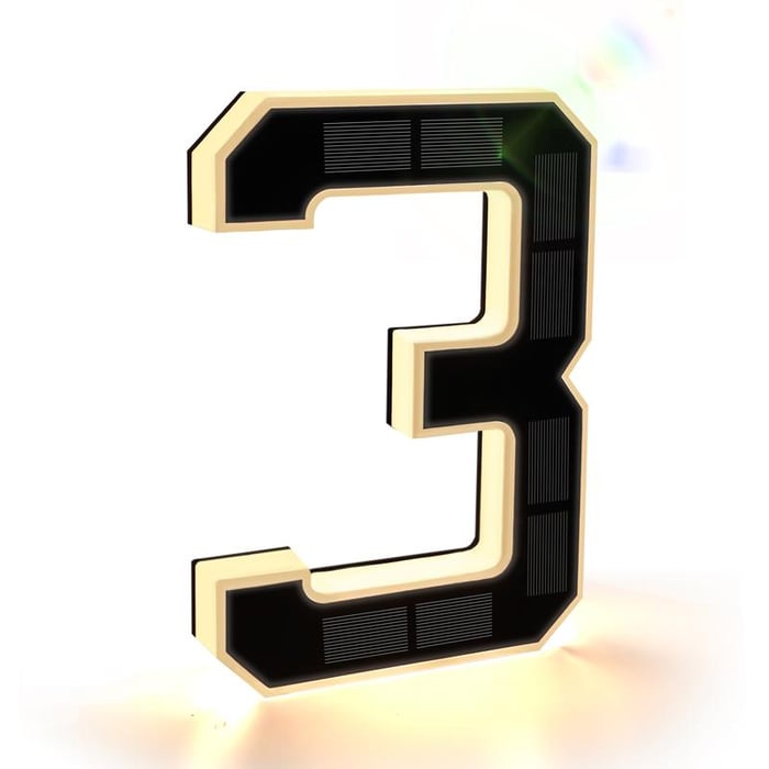 Wireless Solar Powered Lighted House Numbers – No Wires, No Installation Needed!