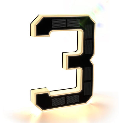 Wireless Solar Powered Lighted House Numbers – No Wires, No Installation Needed!