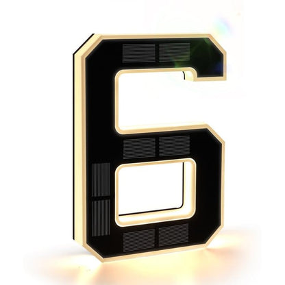 Wireless Solar Powered Lighted House Numbers – No Wires, No Installation Needed!