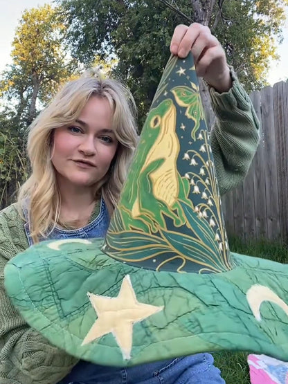 🧙The Quilted Witch Hat | Handcrafted Folk Art Hat