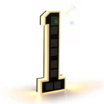 Wireless Solar Powered Lighted House Numbers – No Wires, No Installation Needed!