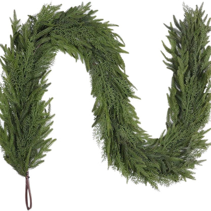 🎅⛄2025 Christmas Artificial Cypress Leaf Vine Wreath🎄(1.8m)