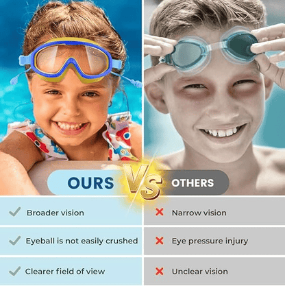 🔥Last Day Promotion 49% OFF-🔥HD children's large frame waterproof and anti-fog swimming goggles