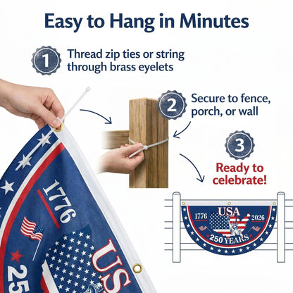 100% Veteran Owned / Handcrafted in USA-250th Anniversary Banners