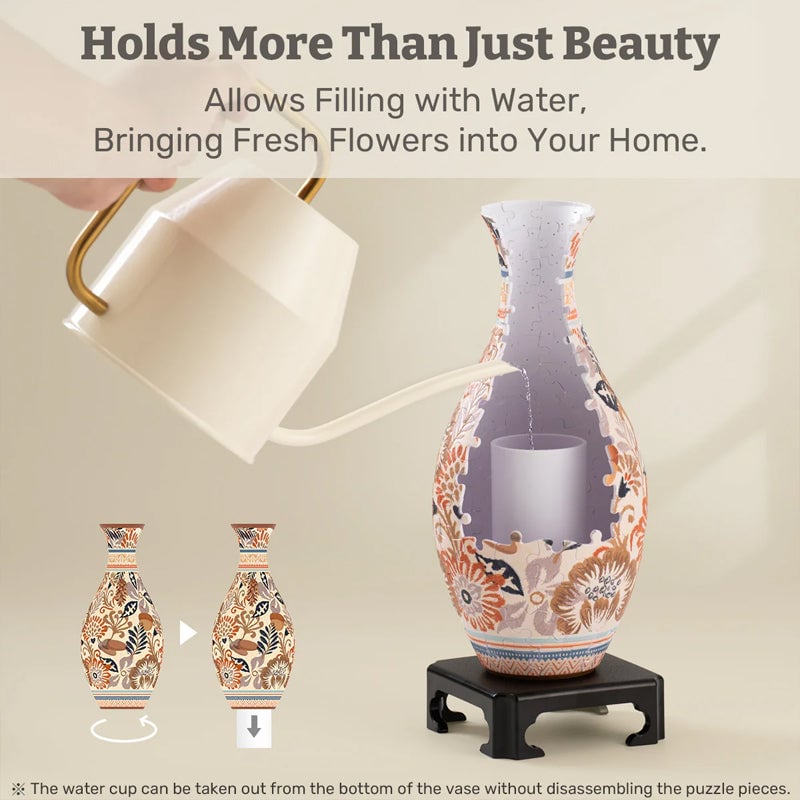 🎄Christmas DIY Magic! 3D Puzzle Vase – The Gift of Creativity & Beauty!