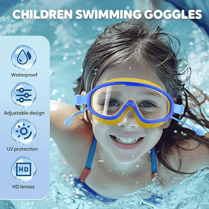🔥Last Day Promotion 49% OFF-🔥HD children's large frame waterproof and anti-fog swimming goggles