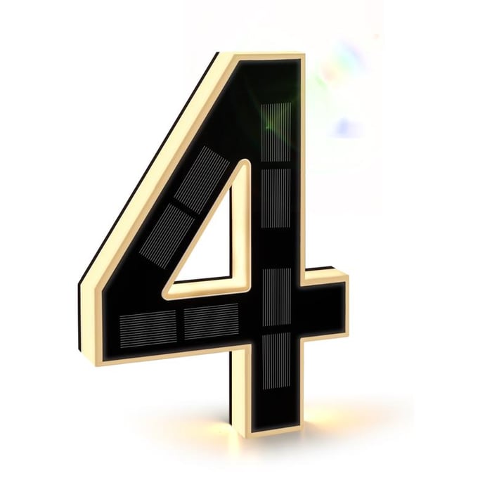 Wireless Solar Powered Lighted House Numbers – No Wires, No Installation Needed!