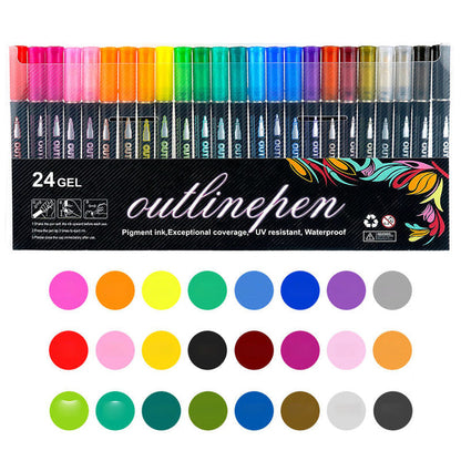 🎨Dreamy Sparkle Dual-Line Contour Pen